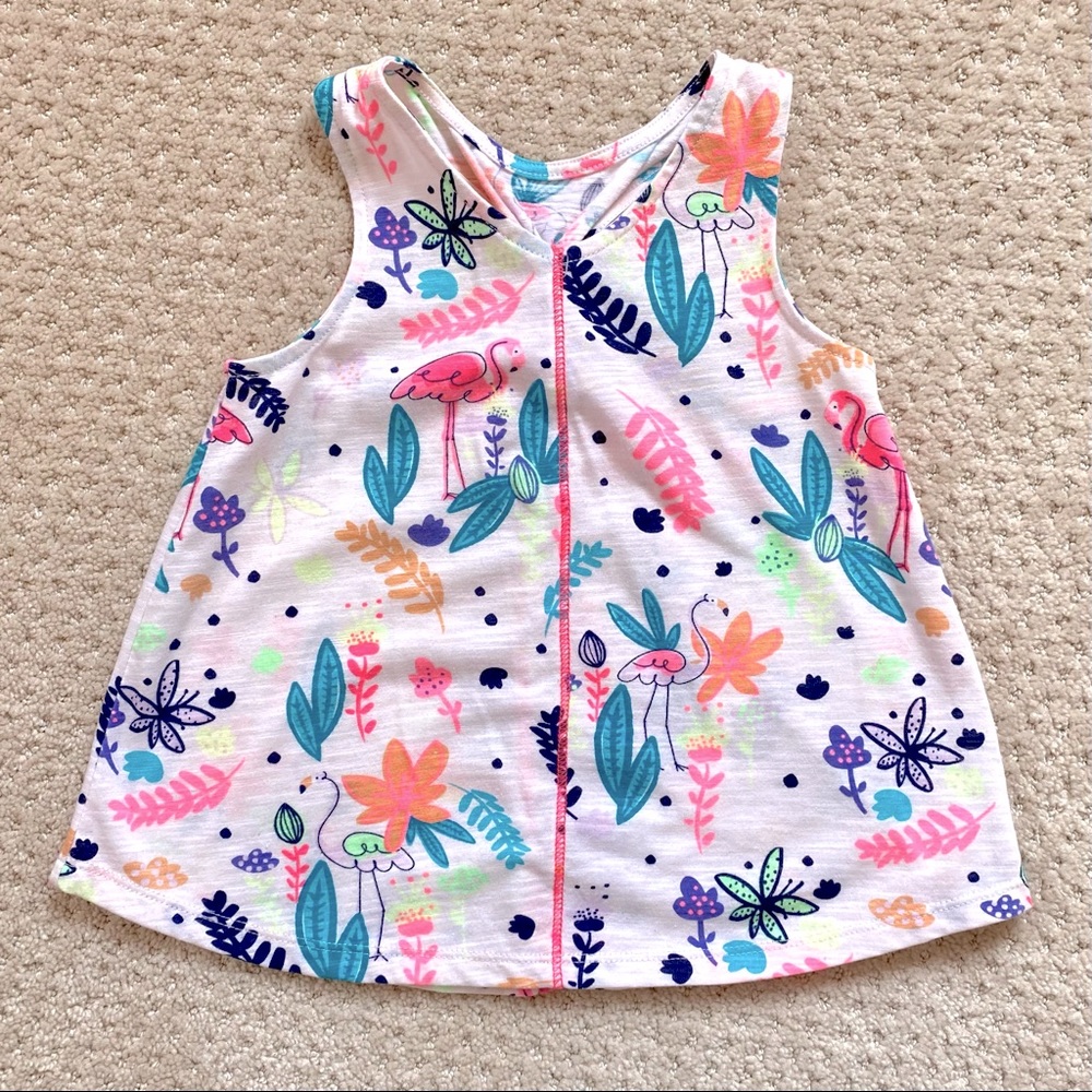 Cat & Jack Flamingo Bright Colorful Summer Tank 🦩